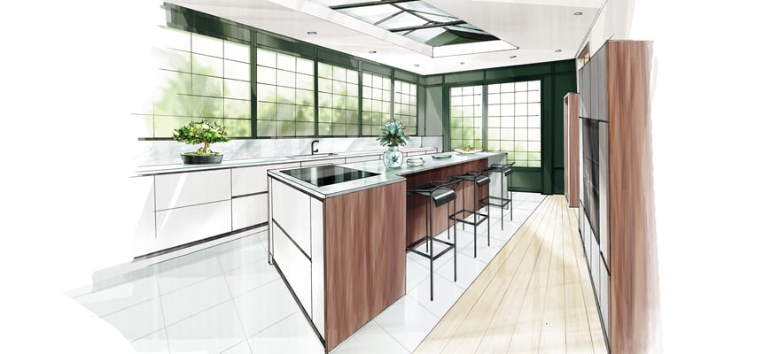 croquis-cuisine-sous-verrière-renovation-perene
