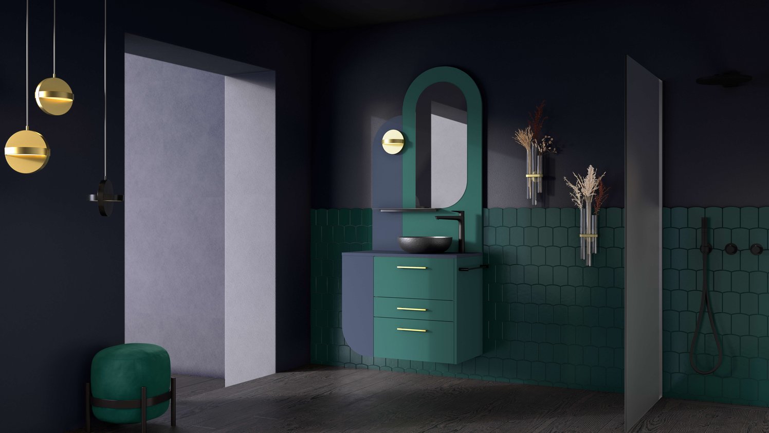 projet-salle-de-bain-calypso-vert-fonce-perene projet-salle-de-bain-calypso-vert-fonce-perene