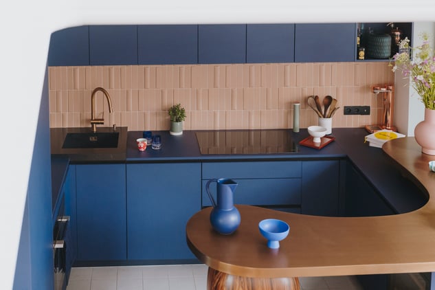 Cuisine Facade bleu tendance Perene Cuisine Facade bleu tendance Perene