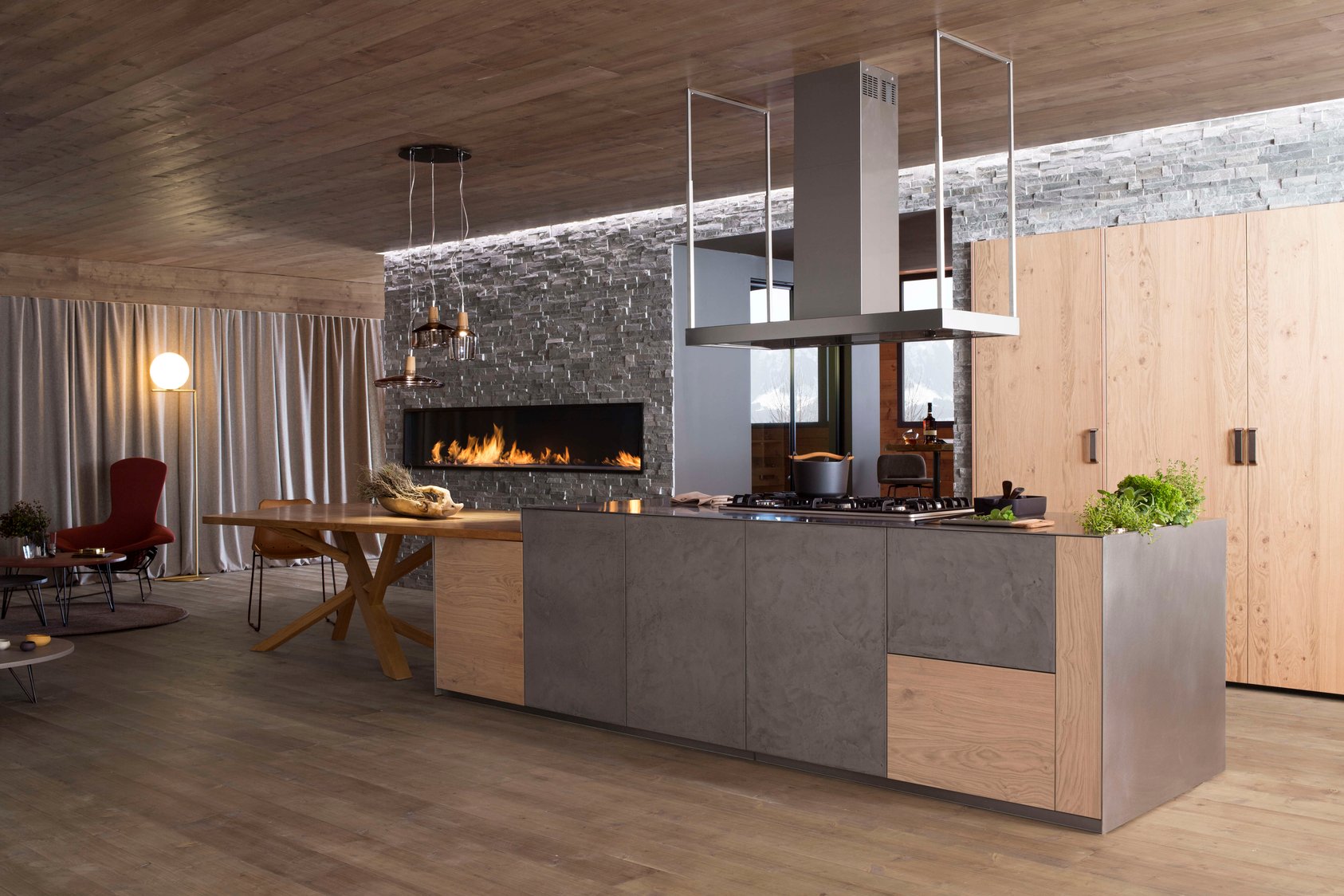 cuisine-ilot-bois-et-gris-perene
