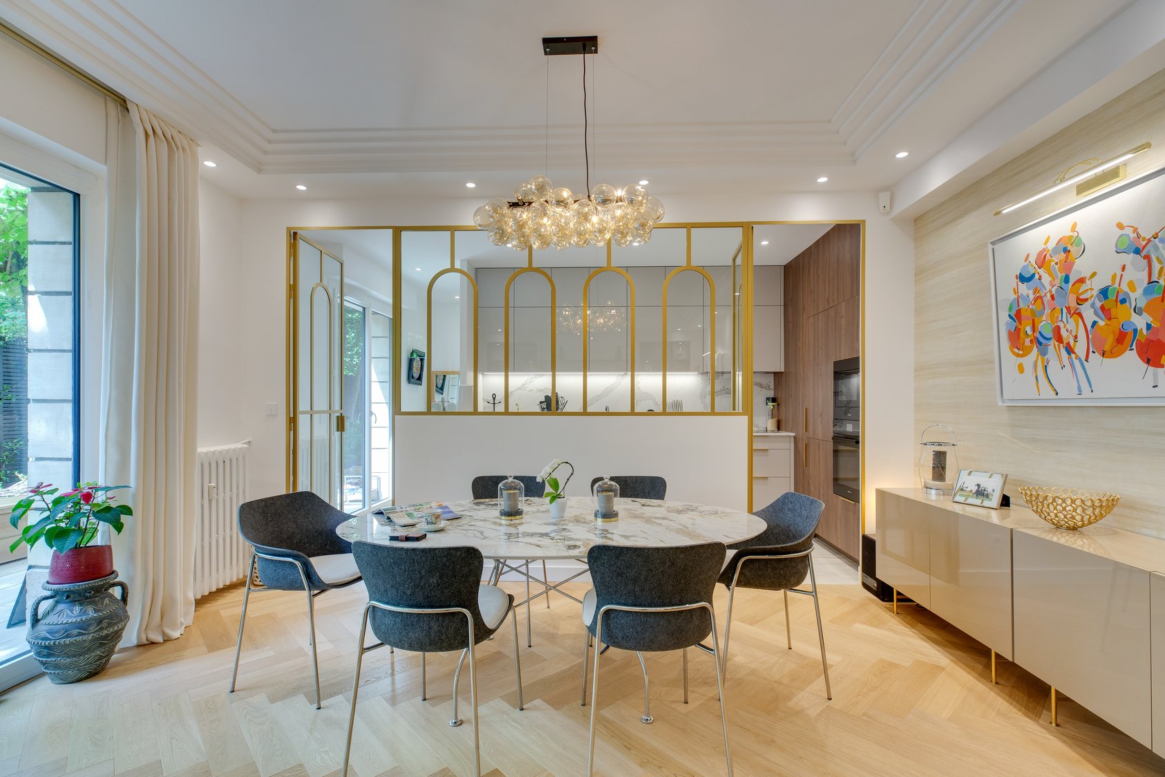 La verrière, élément central de l'appartement