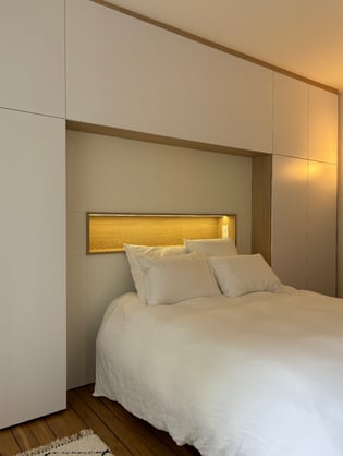 Tête de lit avec rangement