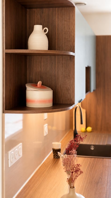 Zoom sur les niches arrondies