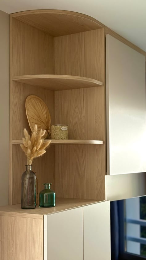 Zoom sur les niches ouvertes arrondies