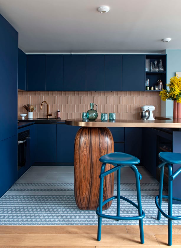 Cuisine Bleu tendance Perene Cuisine Bleu tendance Perene