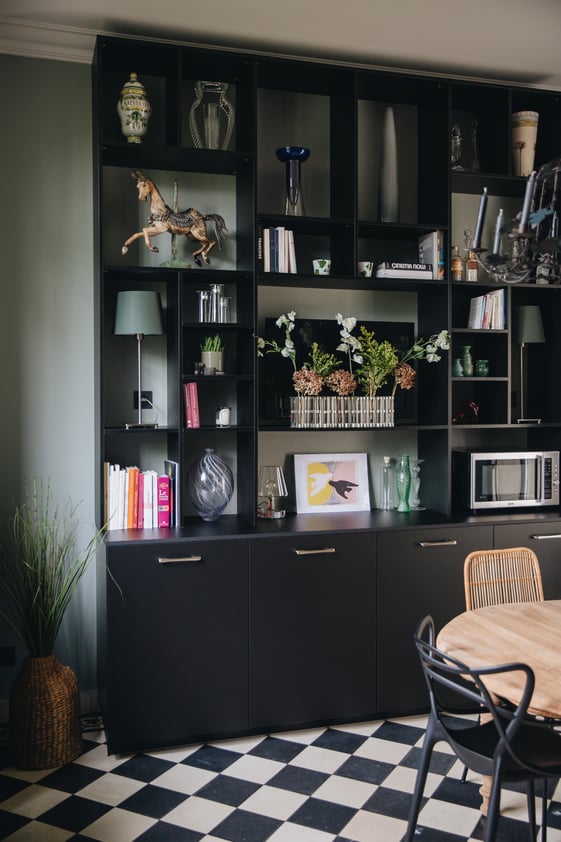 bibliotheque-table-cuisine-noir-mat