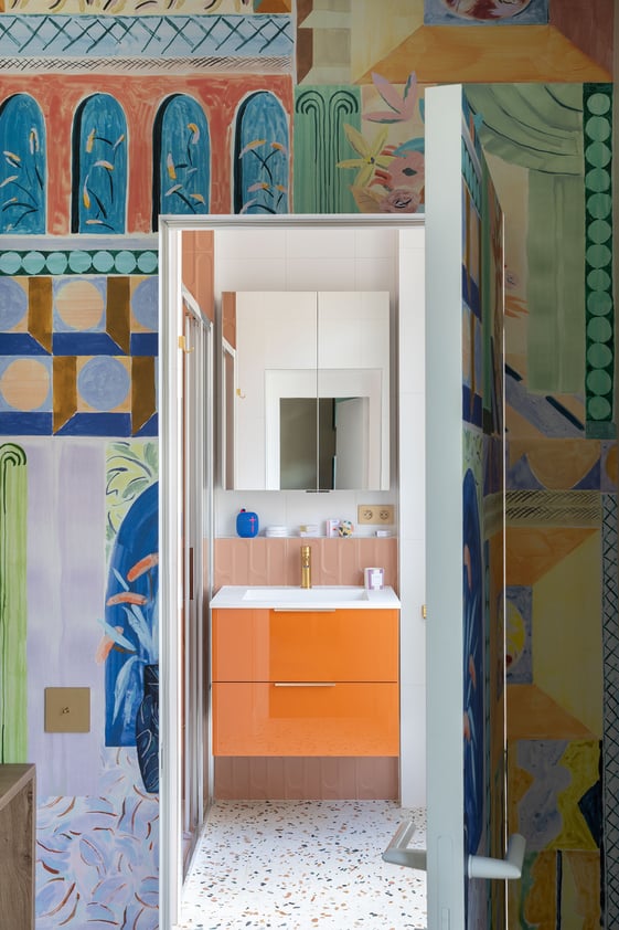La salle d'eau, superbe association de couleur La salle d'eau, superbe association de couleur