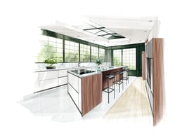 dessin cuisine verriere RVB