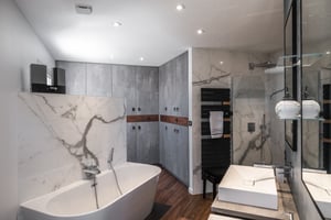 Salle de bain marbree Perene Salle de bain marbree Perene