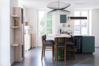 Ilot cuisine avec vue sur Loire