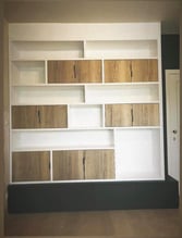 Rangement sur mesure avec portes en Chêne Hallifax 