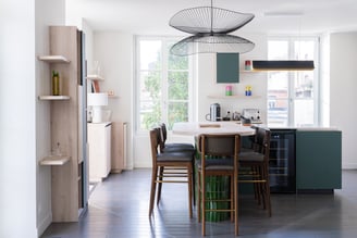 Ilot cuisine avec vue sur Loire