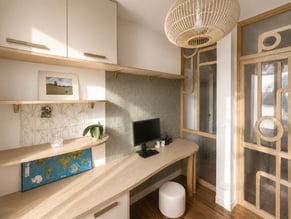 Espace bureau sur mesure, élégant et lumineux.