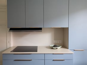 Cuisine bleue et beige