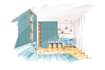 Perene chambre enfant dressing bleu perene Mulhouse