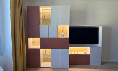 Le meuble TV vue de face