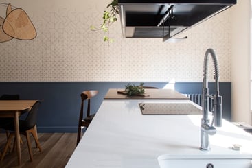 cuisine haut de gamme Fenix Bleu Fes bois