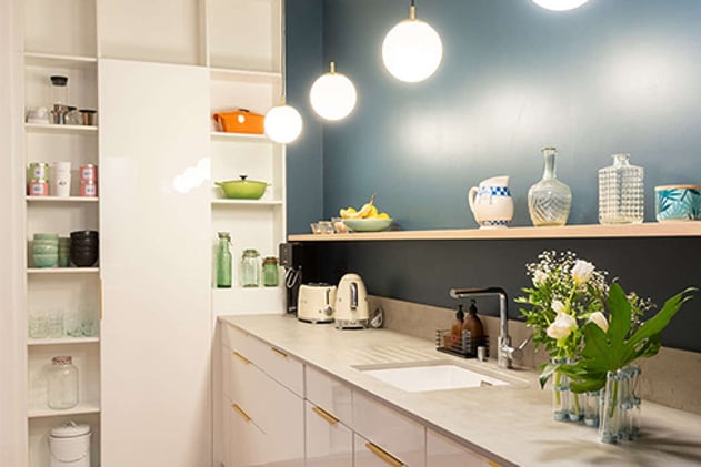 plan de travail blanc cuisine perene 