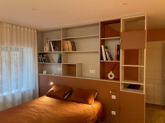 Tête de lit bibliothèque