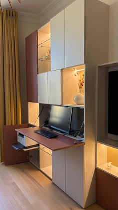 Vue avec le bureau ouvert