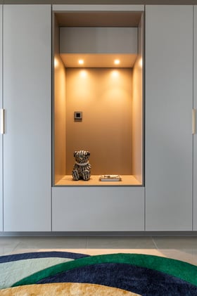 Détail de la niche éclairée