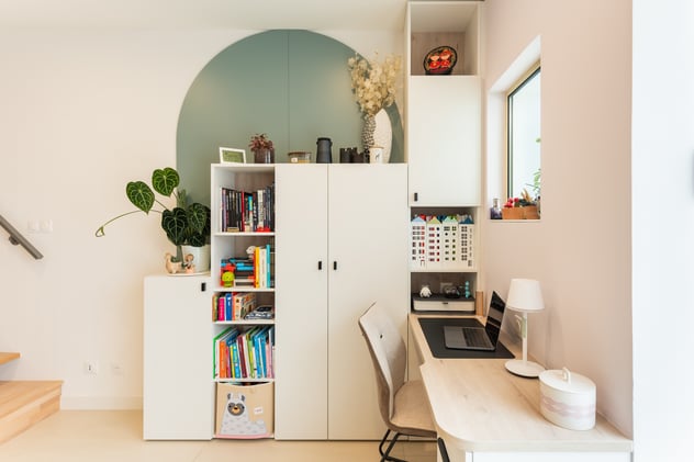 bibliothèque bureau et rangements