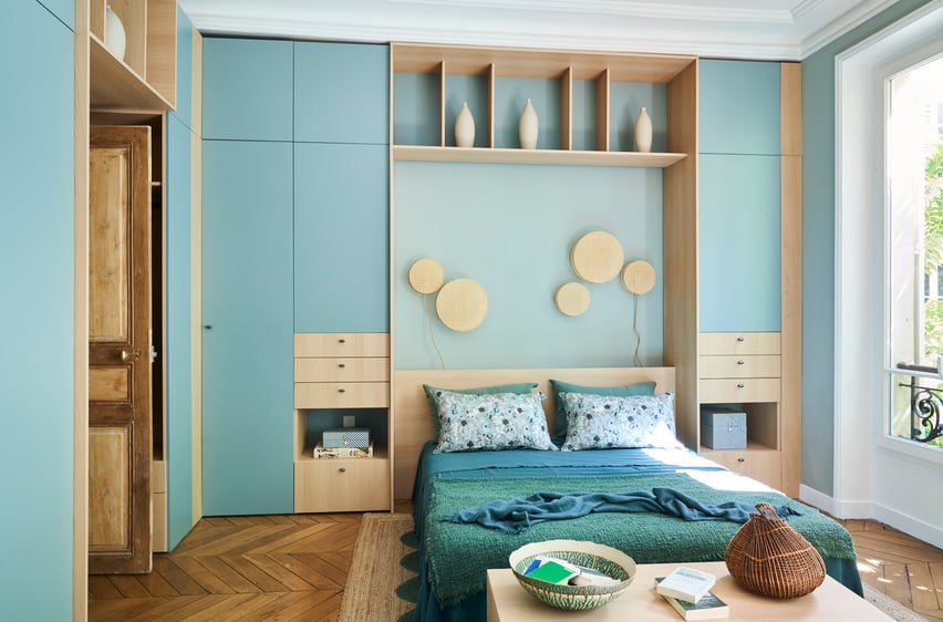Tete de lit et dressing sur mesure Perene
