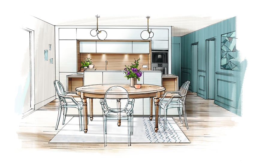 Croquis cuisine contemporaines Croquis cuisine contemporaines
