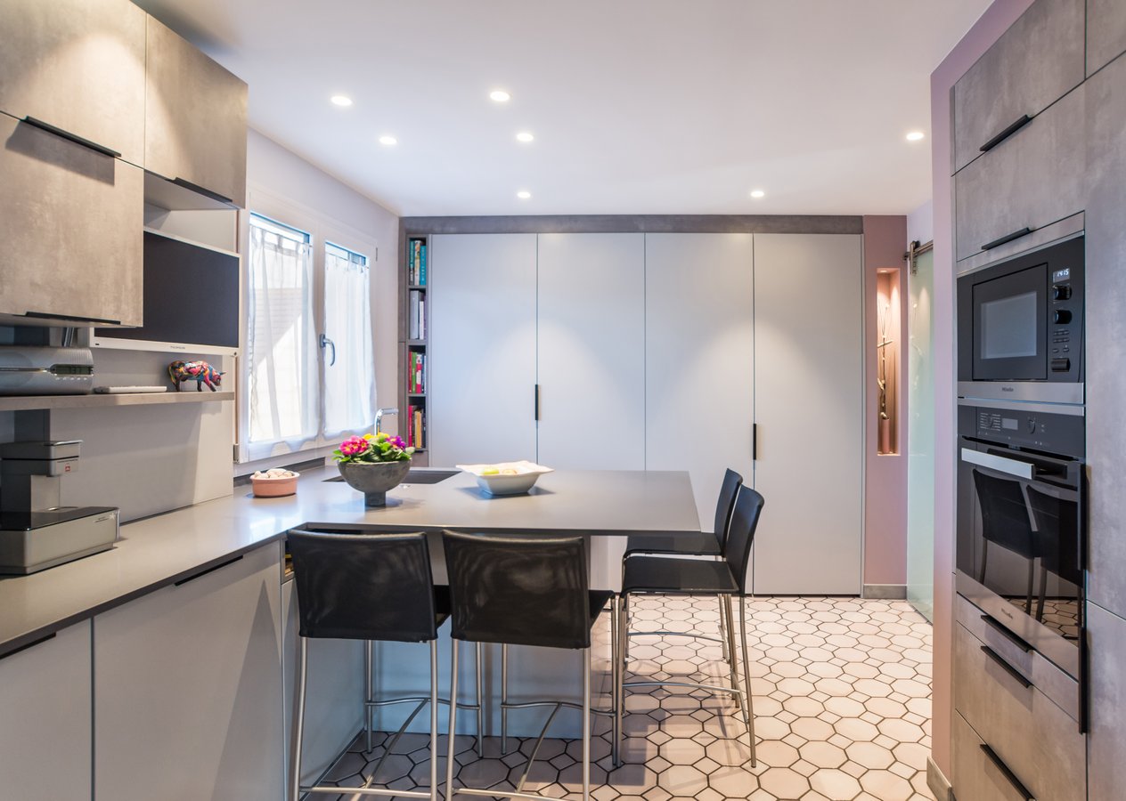Vue depuis le séjour cuisine fermée