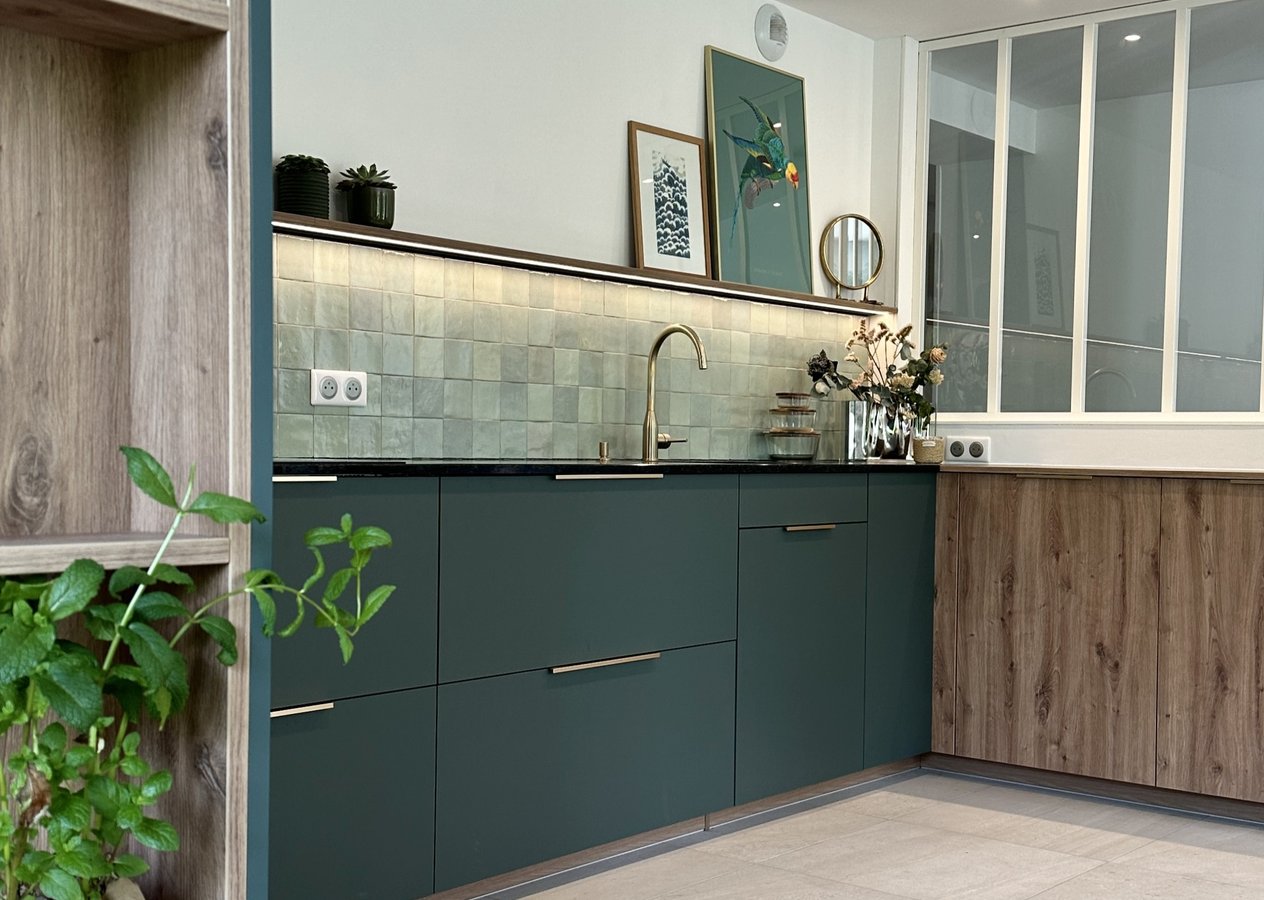 cuisine verte et bois