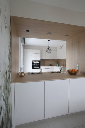 Cuisine haute gamme beige et bois Perene Belfort