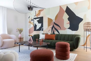 Decoration d'un salon sur-mesure par Perene
