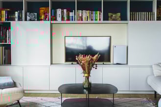 Meuble télévision avec panneau en Fenix ORO