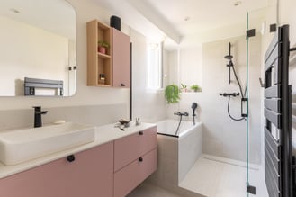 Salle de bain rose Perene Limoges
