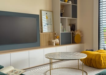 meuble tv sur mesure avec bibliothèque intégrée
