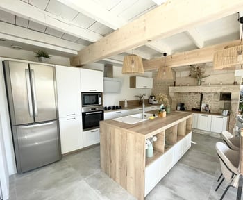cuisine campagne blanche et bois