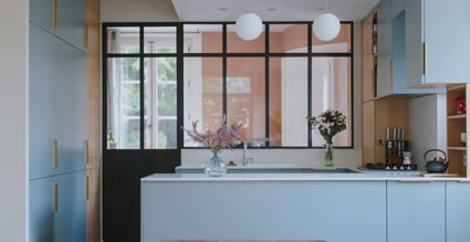Verrière de cuisine design sur mesure Perene