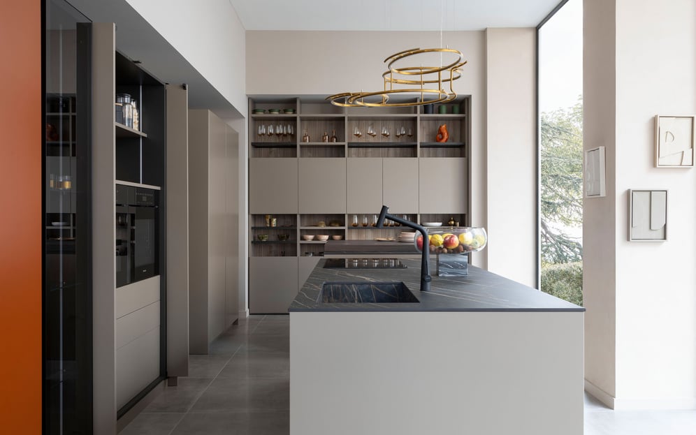 Cuisine d'architecte grise