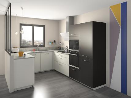 socooc-cuisine-équipée-life-noir-blanc-implantaiton-u