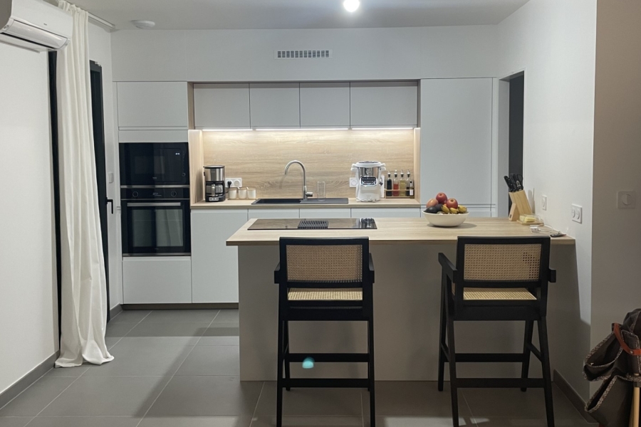 Cuisine blanche et bois (Nantes Orvault)