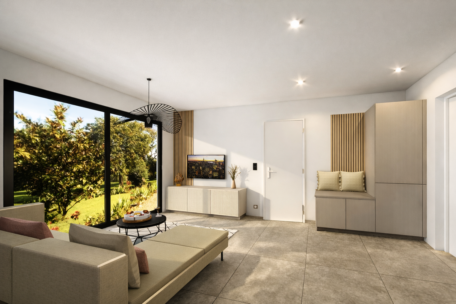 Meuble entrée et Télé