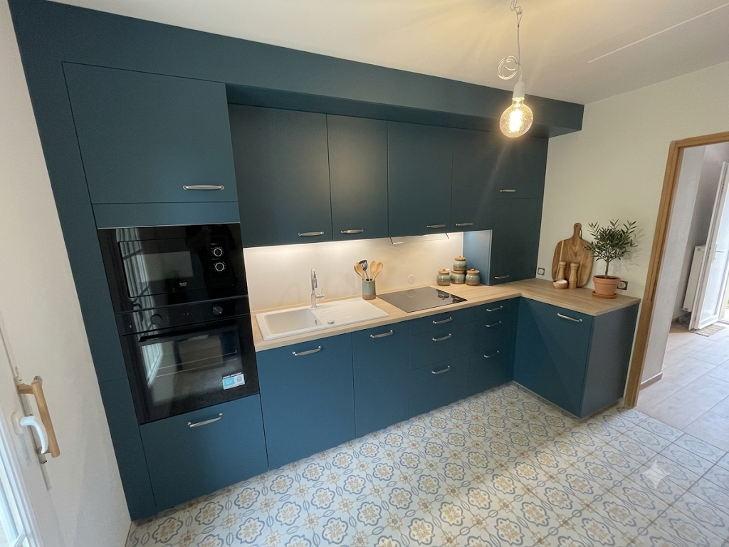 Bleu Paon et du chêne Bardolino