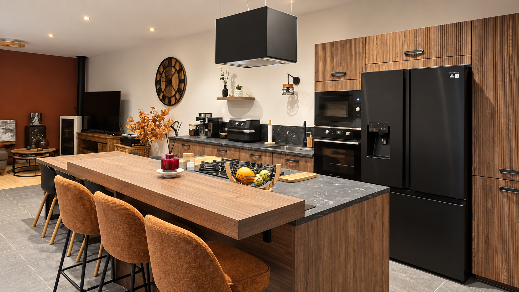 Cuisine ouverte chaleureuse et moderne (1)