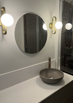 Salle de bain - plan en quartz avec vasque à poser