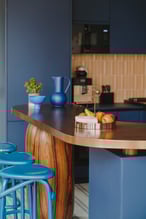 Cuisine bleu et bois perene